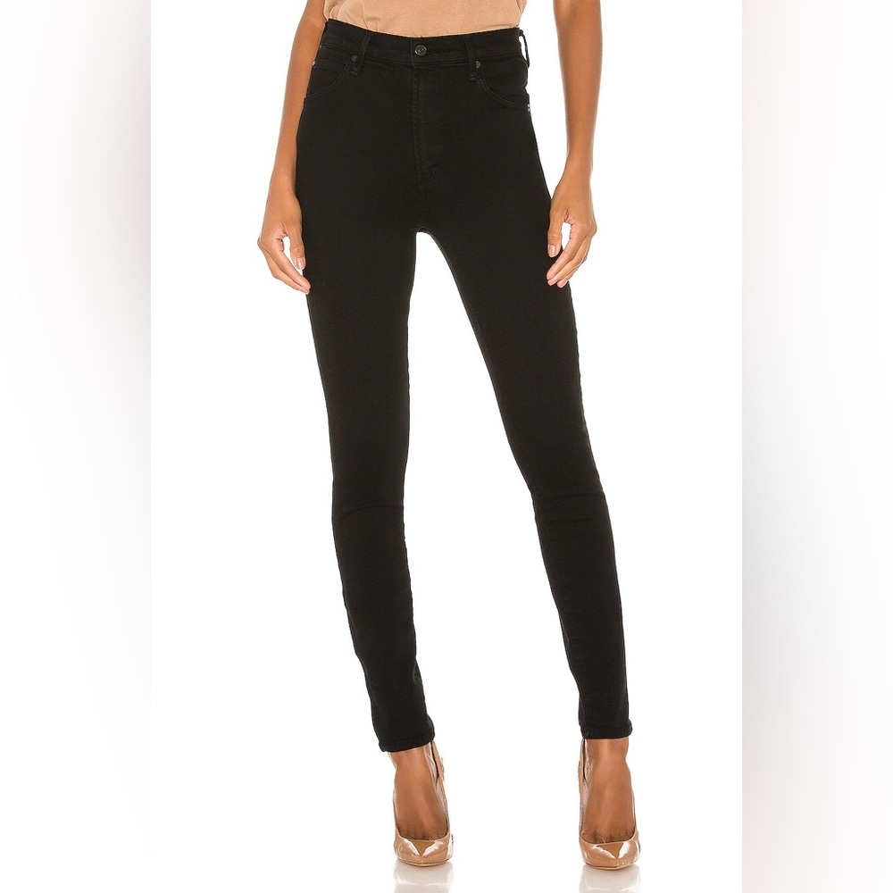Citizens of Humanity Chrissy High Rise Skinny Jean Black in Size 28